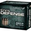 Liberty Ammo Civil Defense 78gr, LF Fragmenting HP, 20rd Box