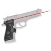 Crimson Trace MIL-SPEC Front Activation Replacement Laser Grip for Beretta 92/96/M9 Pistols, Black - LG-402M