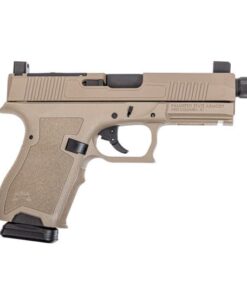 PSA Dagger Compact 9mm Pistol With RMR Slide, Threaded Barrel, & Suppressor Height Night Sights, FDE