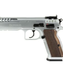 Tanfoglio Stock 10mm Pistol, 4.75" Barrel, Adjustable Sights, Silver